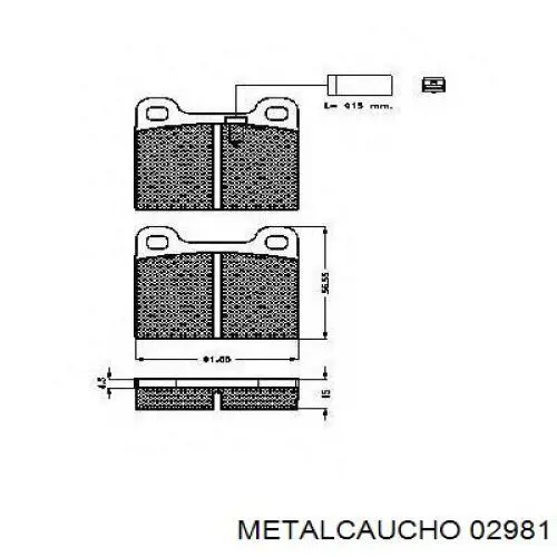 Купить 02981 Metalcaucho Сайлентблок нижний передней подвески