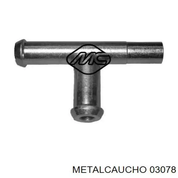 03078 Metalcaucho шланг (патрубок системы охлаждения)