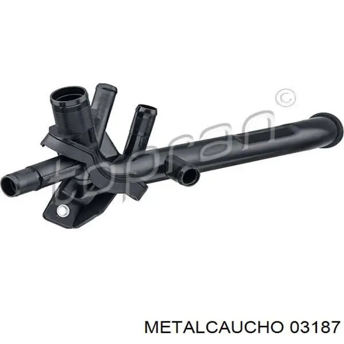 03187 Metalcaucho шланг (патрубок системы охлаждения)