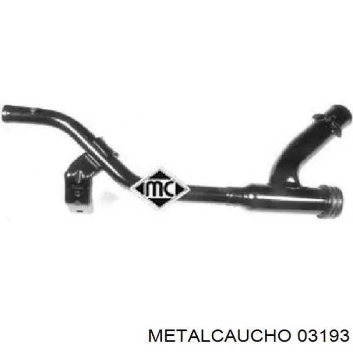 03193 Metalcaucho шланг (патрубок системы охлаждения)