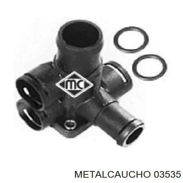 03535 Metalcaucho фланец системы охлаждения (тройник)