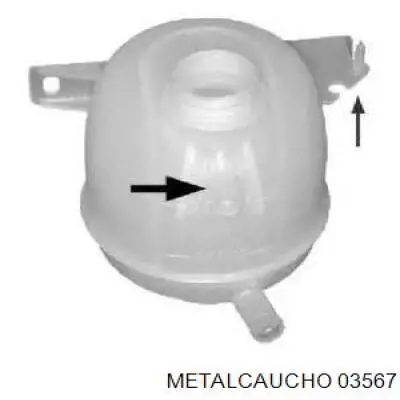 Купить 03567 Metalcaucho Водяной бачок системы охлаждения