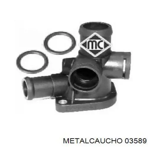 03589 Metalcaucho фланец системы охлаждения (тройник)