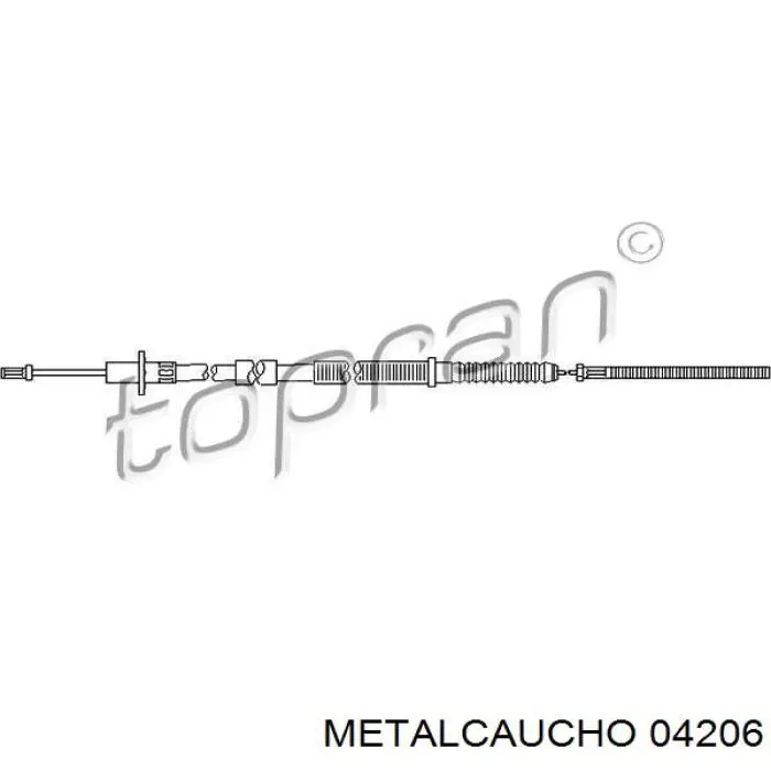 Підшипник опорний амортизатора, переднього 04206 Metalcaucho