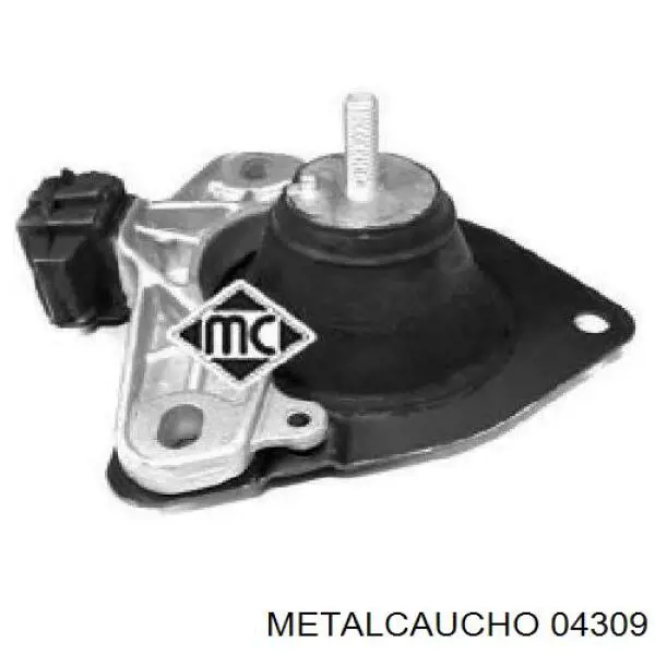 04309 Metalcaucho подушка (опора двигателя правая задняя)