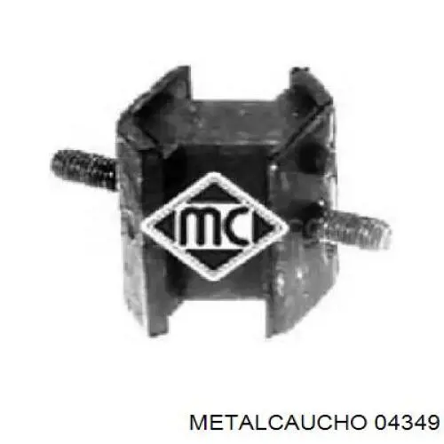 Подушка трансмиссии (опора коробки передач) правая 04349 Metalcaucho