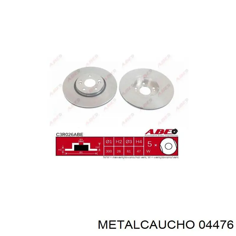 Купить 04476 Metalcaucho Сайлентблок задней балки