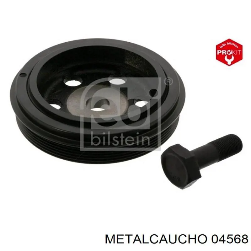04568 Metalcaucho Шкив коленчатого вала