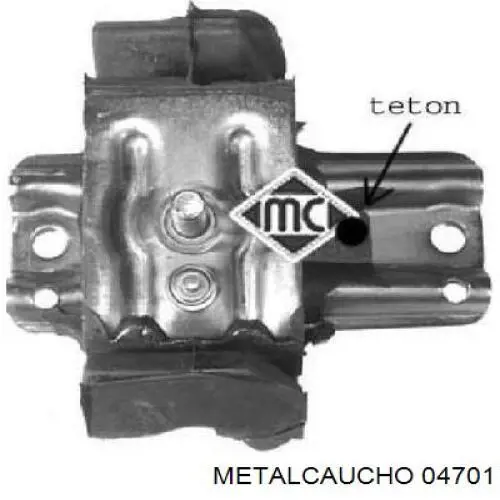 Правая подушка двигателя 04701 Metalcaucho