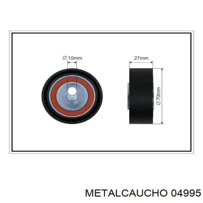 04995 Metalcaucho паразитный ролик