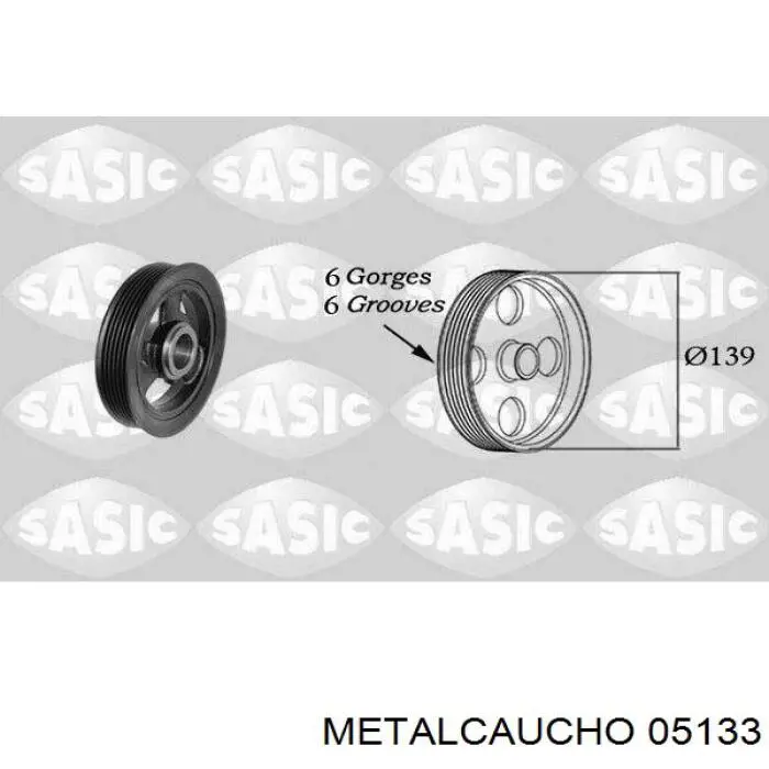 Шкив коленвала 05133 Metalcaucho