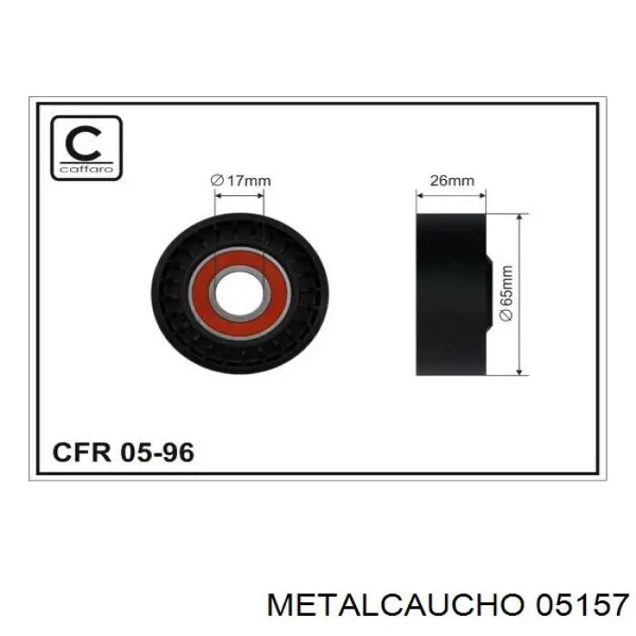 05157 Metalcaucho натяжной ролик