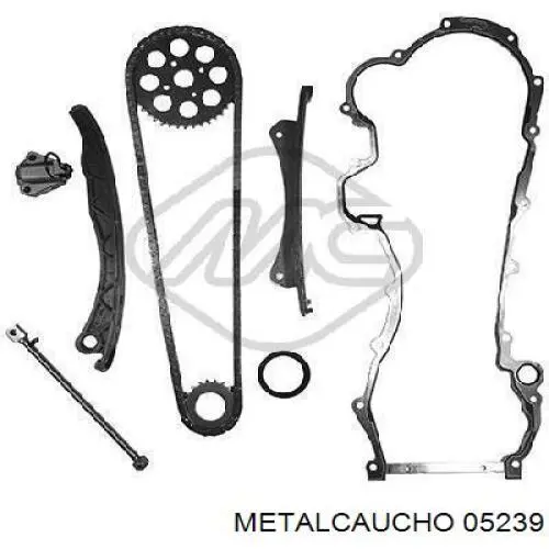 05239 Metalcaucho комплект цепи грм