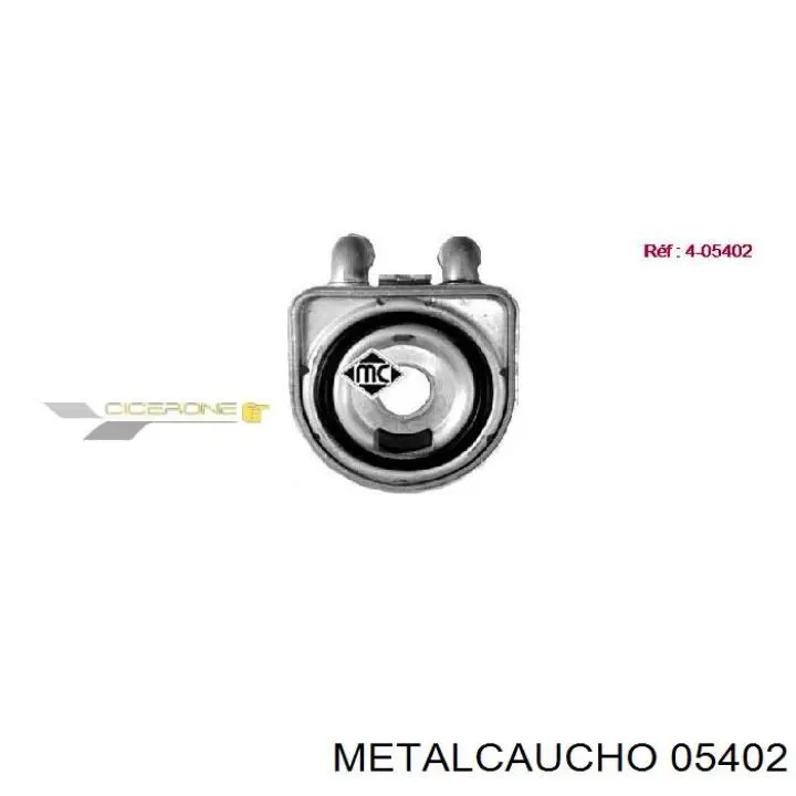 05402 Metalcaucho радиатор масляный (холодильник, под фильтром)