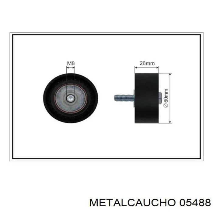 05488 Metalcaucho натяжной ролик