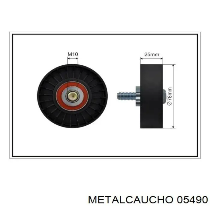 Паразитный ролик приводного ремня Metalcaucho 05490 цена, от 15.86 USD