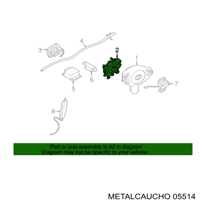 05514 Metalcaucho втулка стабилизатора переднего