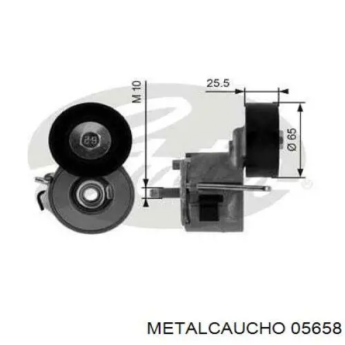 Натяжитель приводного ремня 05658 Metalcaucho