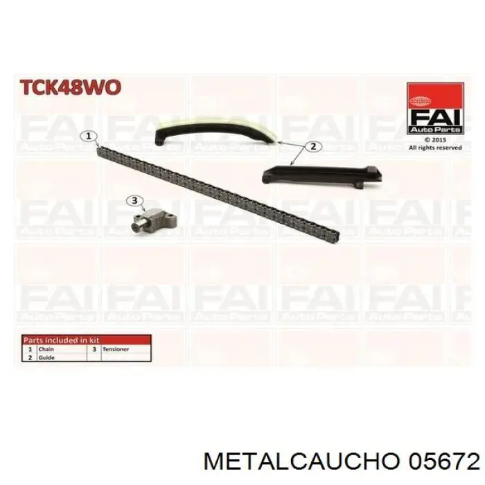 05672 Metalcaucho комплект цепи грм