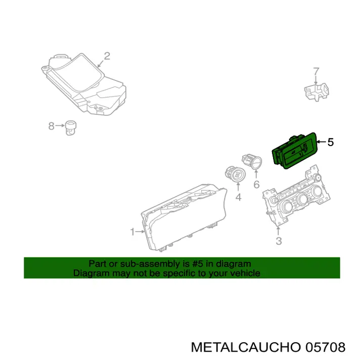 Compre 05708 Metalcaucho Forquilha de embraiagem