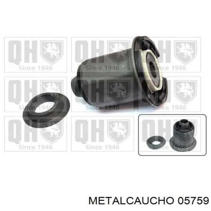05759 Metalcaucho сайлентблок (подушка передней балки (подрамника))