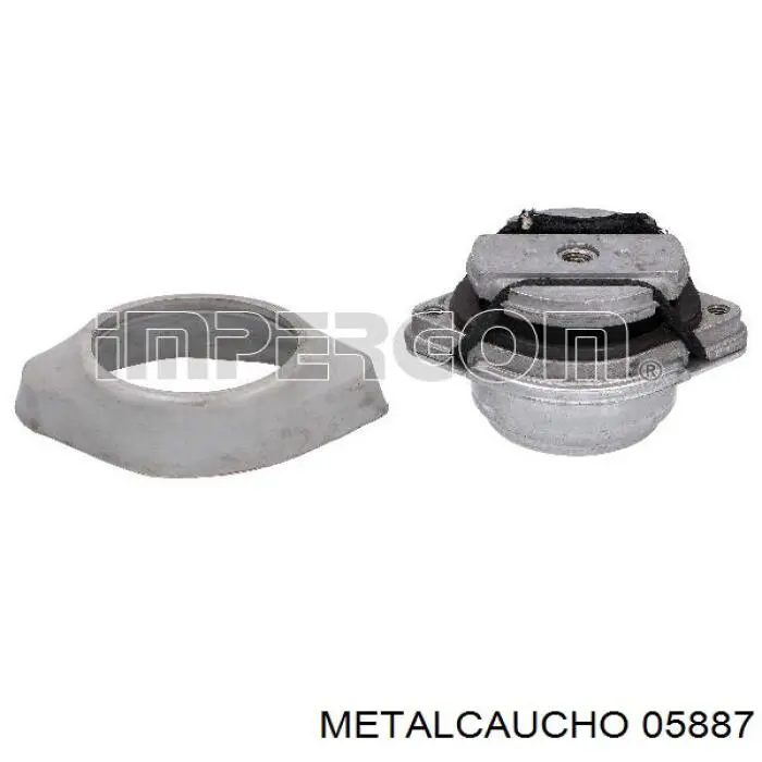 05887 Metalcaucho подушка трансмиссии (опора коробки передач левая)