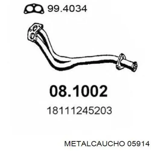 05914 Metalcaucho корпус термостата
