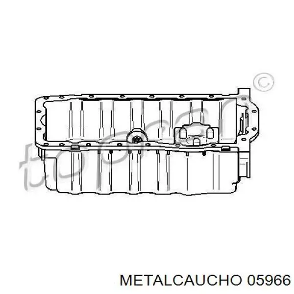 05966 Metalcaucho поддон масляный картера двигателя