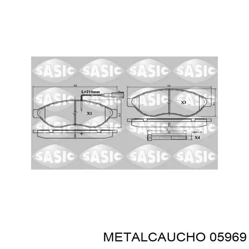 Сайлентблок задней рессоры задний 05969 Metalcaucho