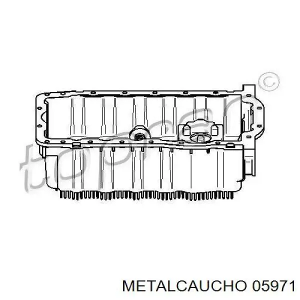 05971 Metalcaucho поддон масляный картера двигателя
