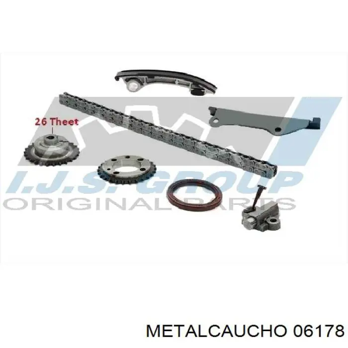 06178 Metalcaucho комплект цепи грм