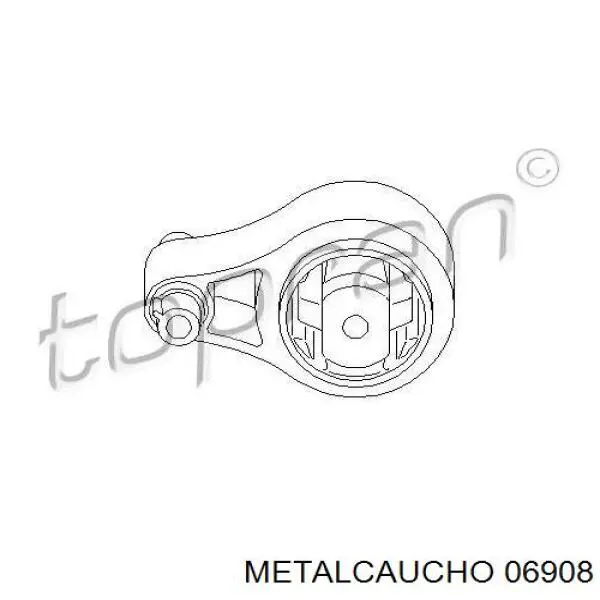 Soporte de motor trasero 06908 Metalcaucho