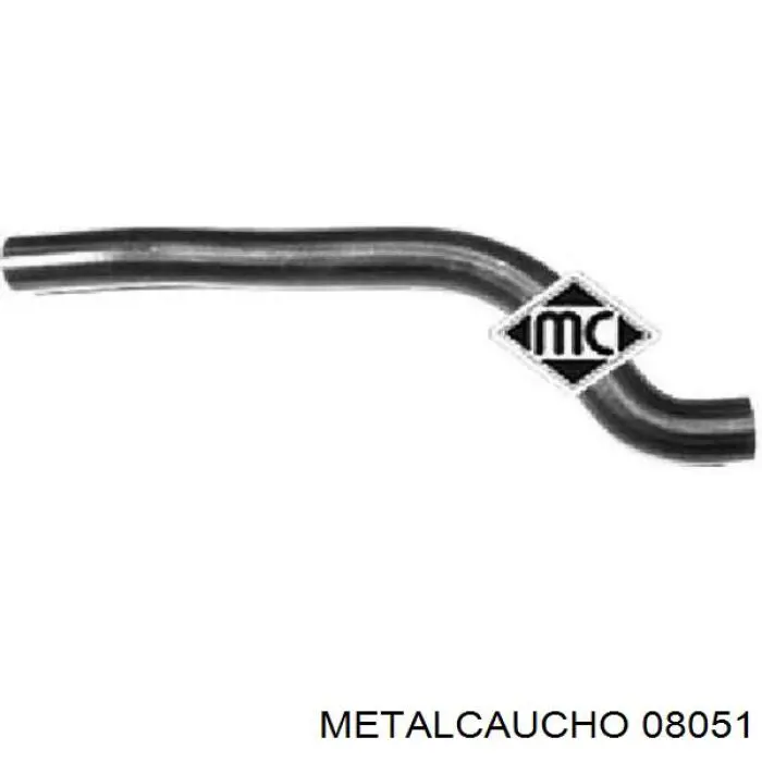 08051 Metalcaucho шланг радиатора отопителя (печки, обратка)