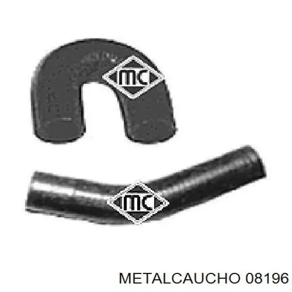 08196 Metalcaucho шланг (патрубок системы охлаждения)