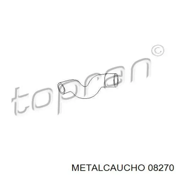 08270 Metalcaucho шланг (патрубок радиатора охлаждения верхний)
