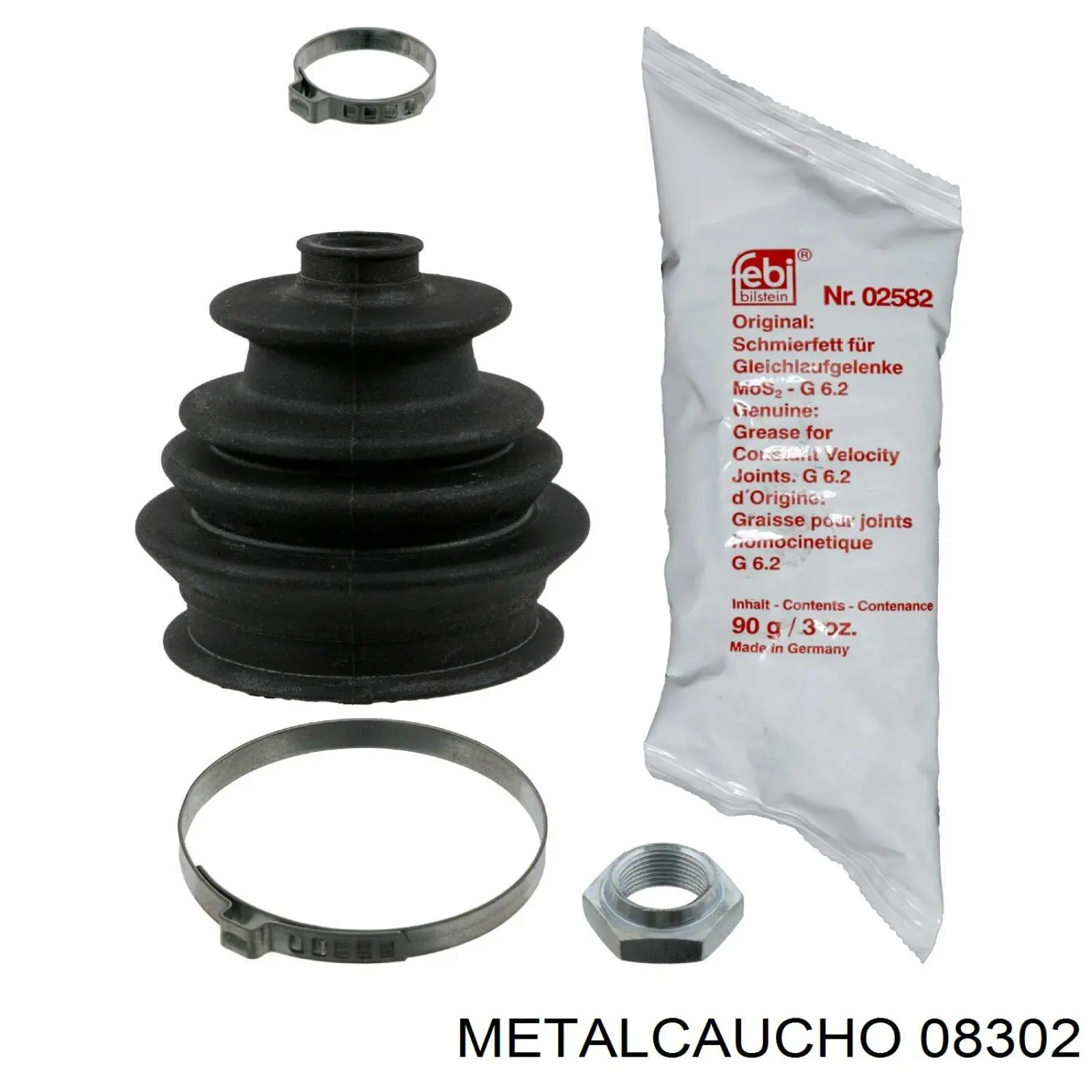 08302 Metalcaucho шланг радиатора отопителя (печки, сдвоенный)