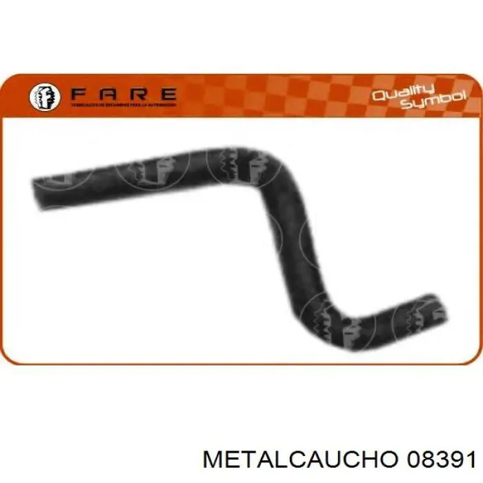 08391 Metalcaucho шланг (патрубок системы охлаждения)