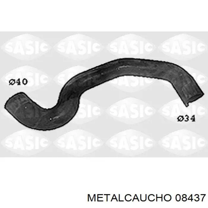08437 Metalcaucho шланг (патрубок радиатора охлаждения верхний)