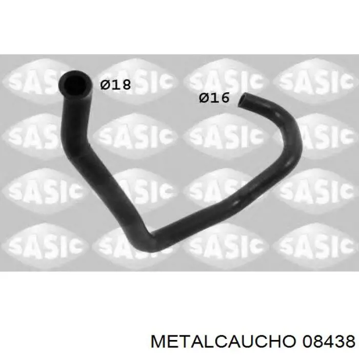 08438 Metalcaucho шланг (патрубок радиатора охлаждения нижний)
