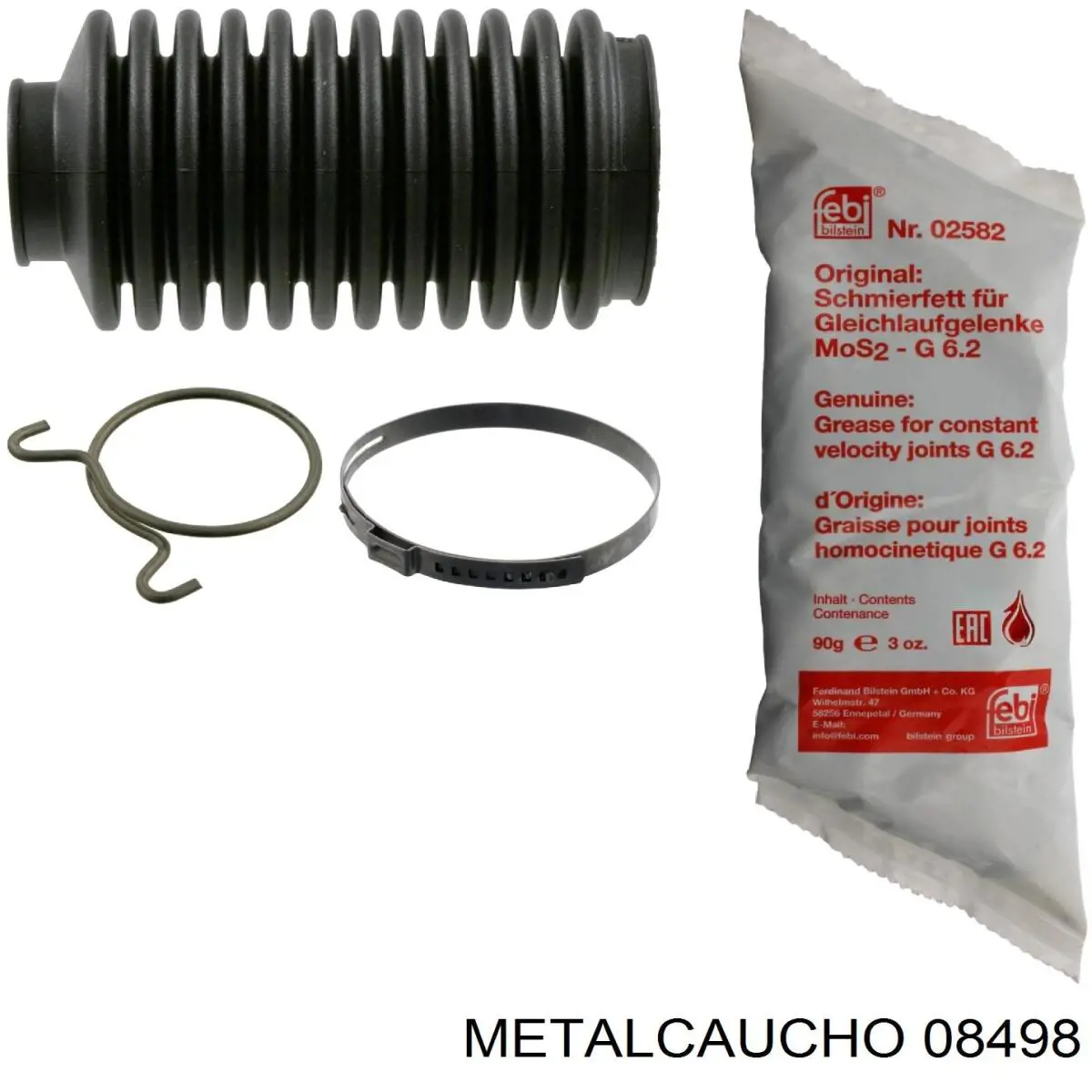 08498 Metalcaucho шланг (патрубок радиатора охлаждения нижний)