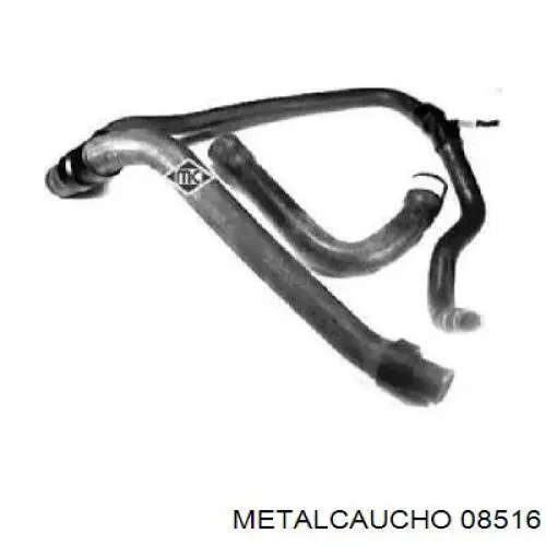 08516 Metalcaucho шланг радиатора отопителя (печки, подача)