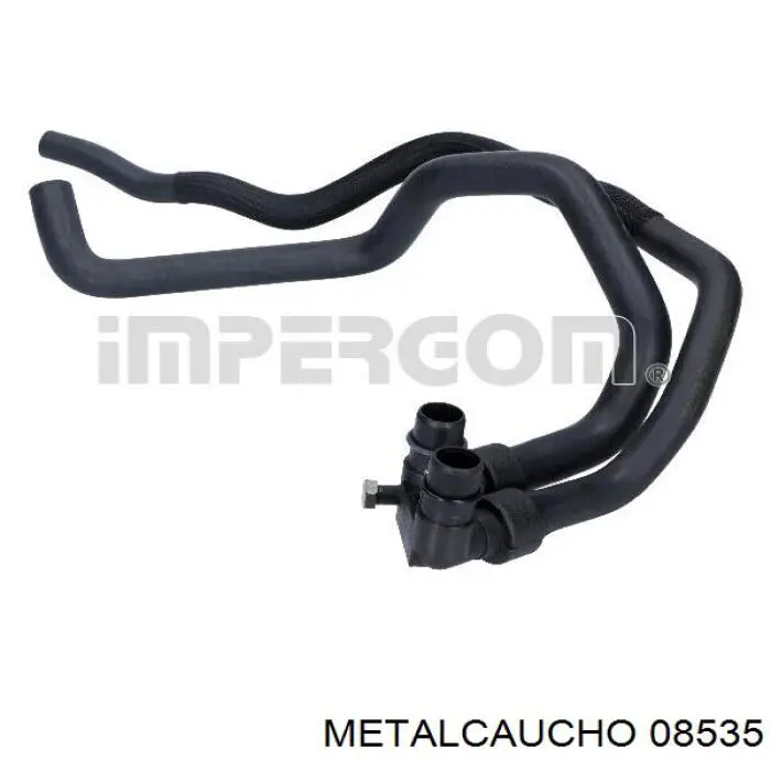 08535 Metalcaucho шланг радиатора отопителя (печки, сдвоенный)