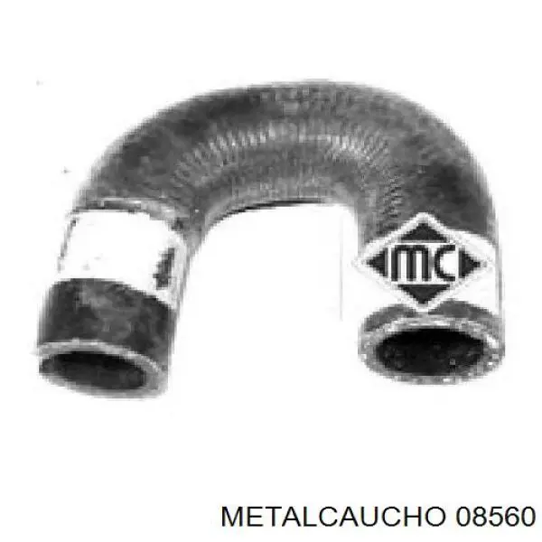 08560 Metalcaucho шланг радиатора отопителя (печки, подача)