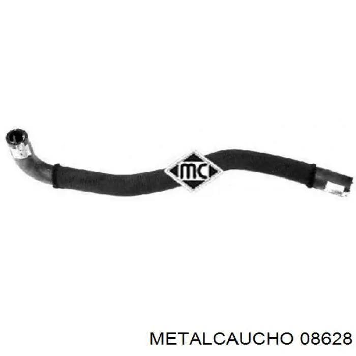 08628 Metalcaucho шланг (патрубок системы охлаждения)