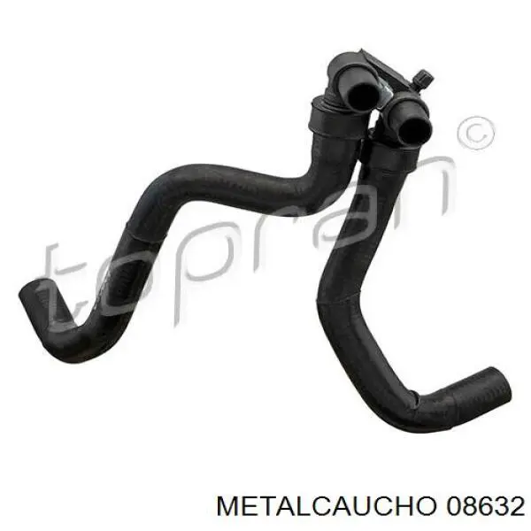 Шланг радиатора отопителя (печки), сдвоенный Metalcaucho 08632
