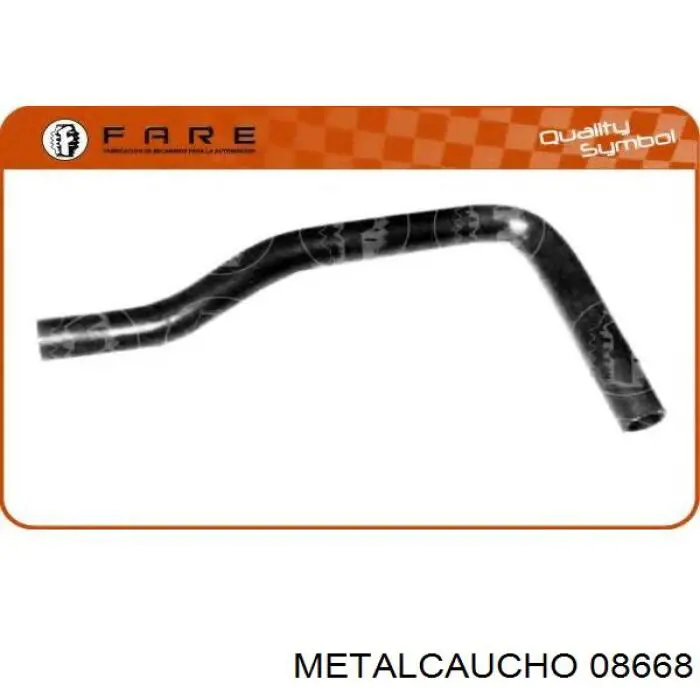8668 Metalcaucho шланг (патрубок системы охлаждения)