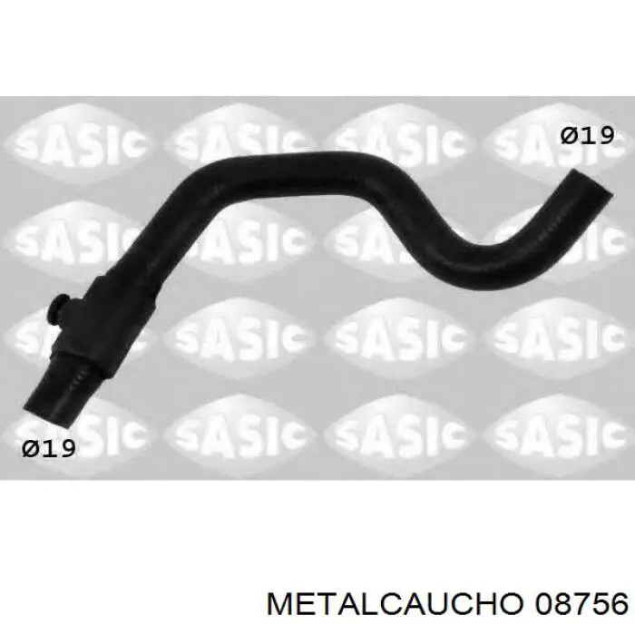 08756 Metalcaucho Патрубок отопителя, обратка