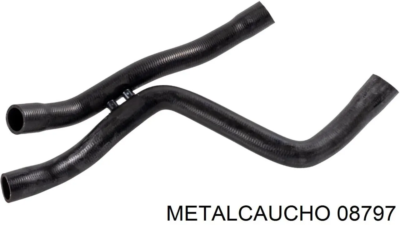 08797 Metalcaucho шланг (патрубок системы охлаждения)