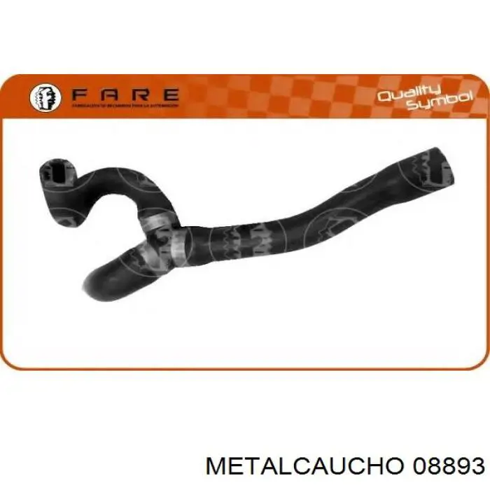 08893 Metalcaucho шланг (патрубок системы охлаждения)
