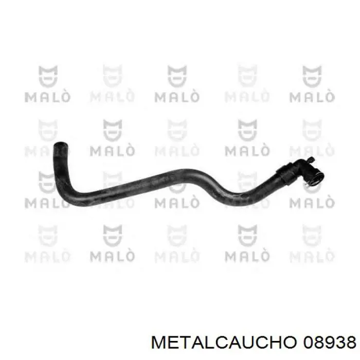 08938 Metalcaucho шланг радиатора отопителя (печки, подача)